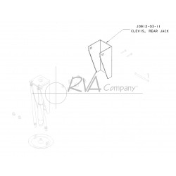 J0912-03-11 - 16A Mounting Plate for Rear Jack (Clevis)